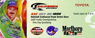 Fontana 1999 Saturday Qualifying
